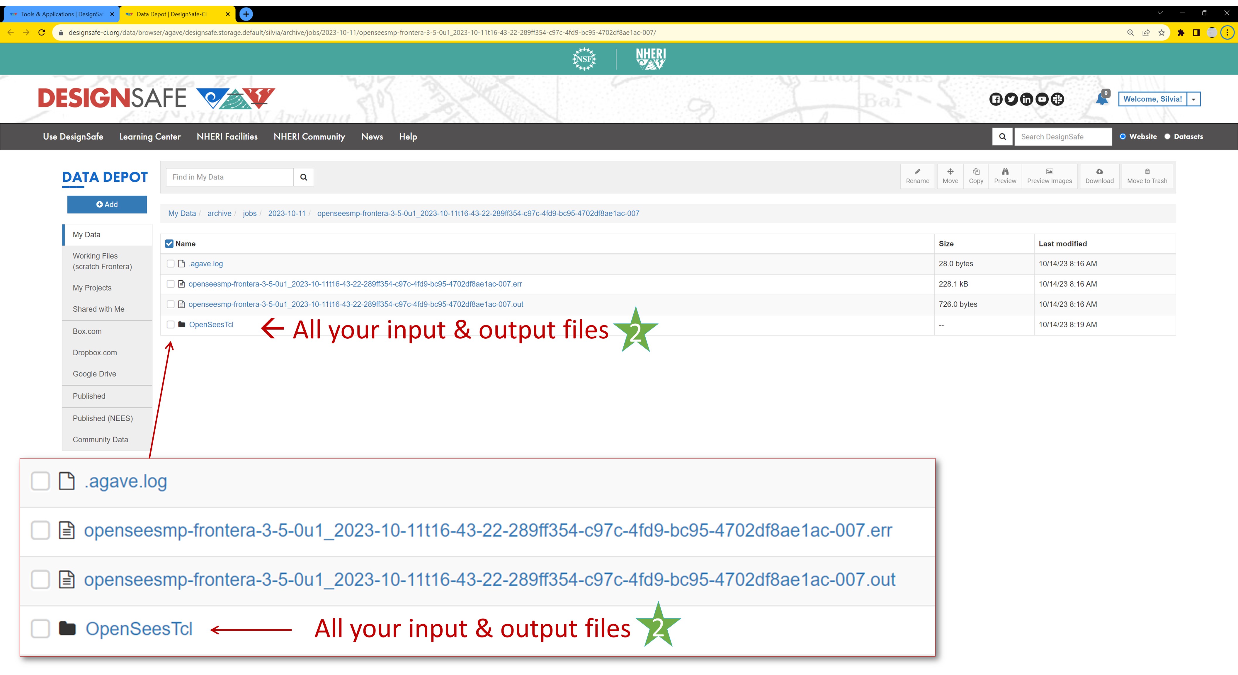 Checking .err file